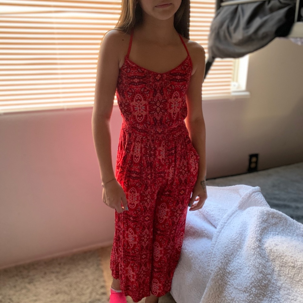 Red bandana romper